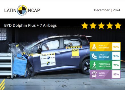 BYD Dolphin Plus تحصل على تقييم 5 نجوم في اختبارات Latin NCAP للسلامة