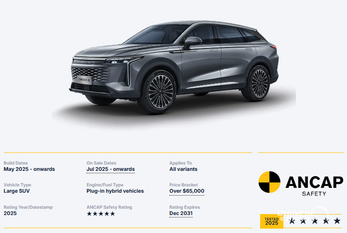 Omoda 9 تحصد العلامة الكاملة في اختبارات ANCAP 4 شبكة السيارات الصينية – Omoda 9 تحصد العلامة الكاملة في اختبارات ANCAP