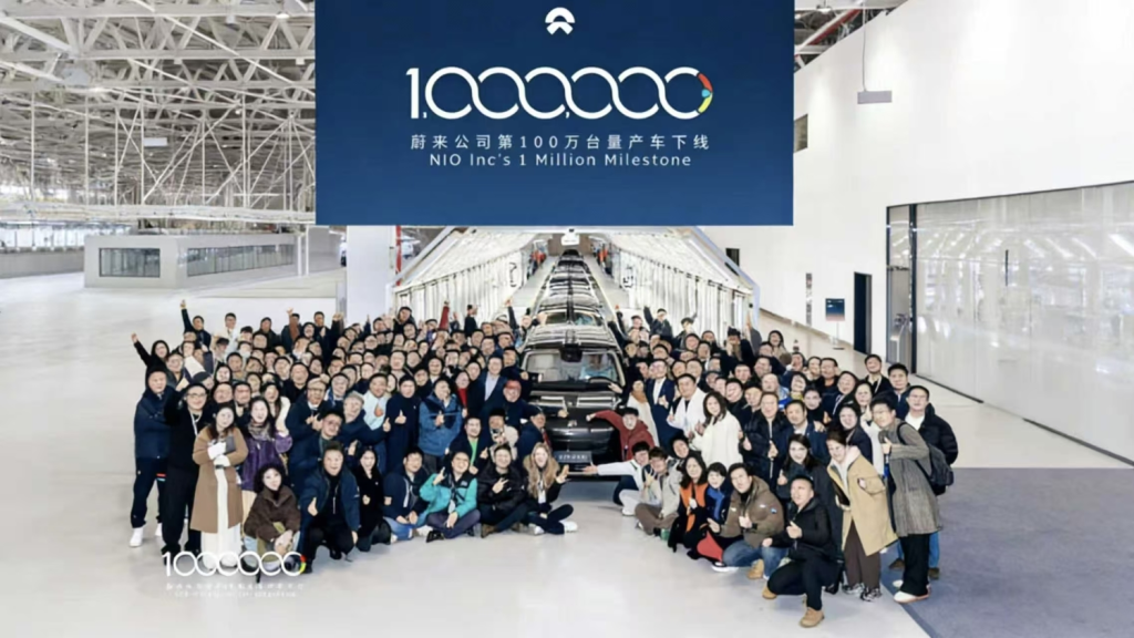 NIO تصل إلى إنتاج مليون سيارة وتستعد لمرحلة نمو أسرع مع توسع كبير في محطات الشحن وتبديل البطاريات