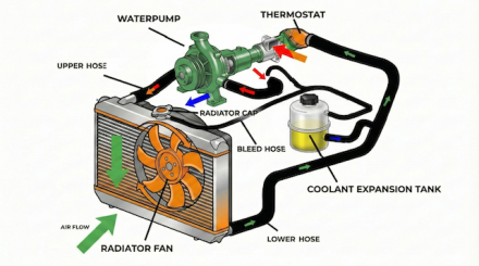 مبرد الهواء (Intercooler) والرديتر: ما وظيفة كل منهما داخل المحرك؟
