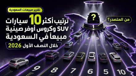 ترتيب أكثر 10 سيارات SUV وكروس أوفر صينية مبيعًا في السعودية خلال النصف الأول 2026